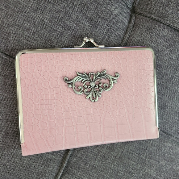 Vtg Pink Croc-Embossed Clutch Photo‎ Album 16 Spots - Picture 16 of 16